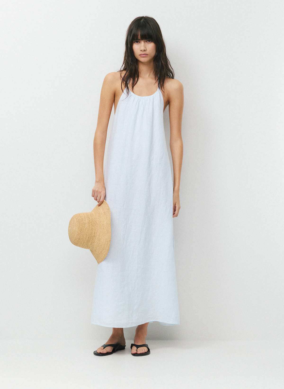 Sunpost Linen Halter Dress