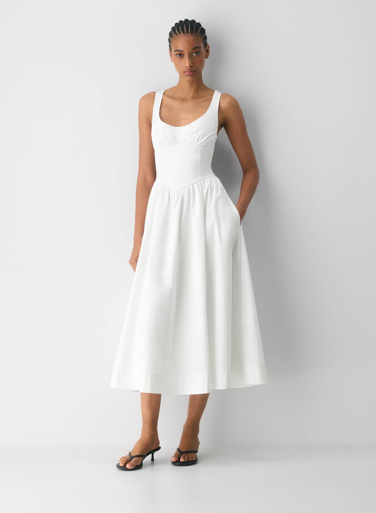 Bergamot Poplin Dress