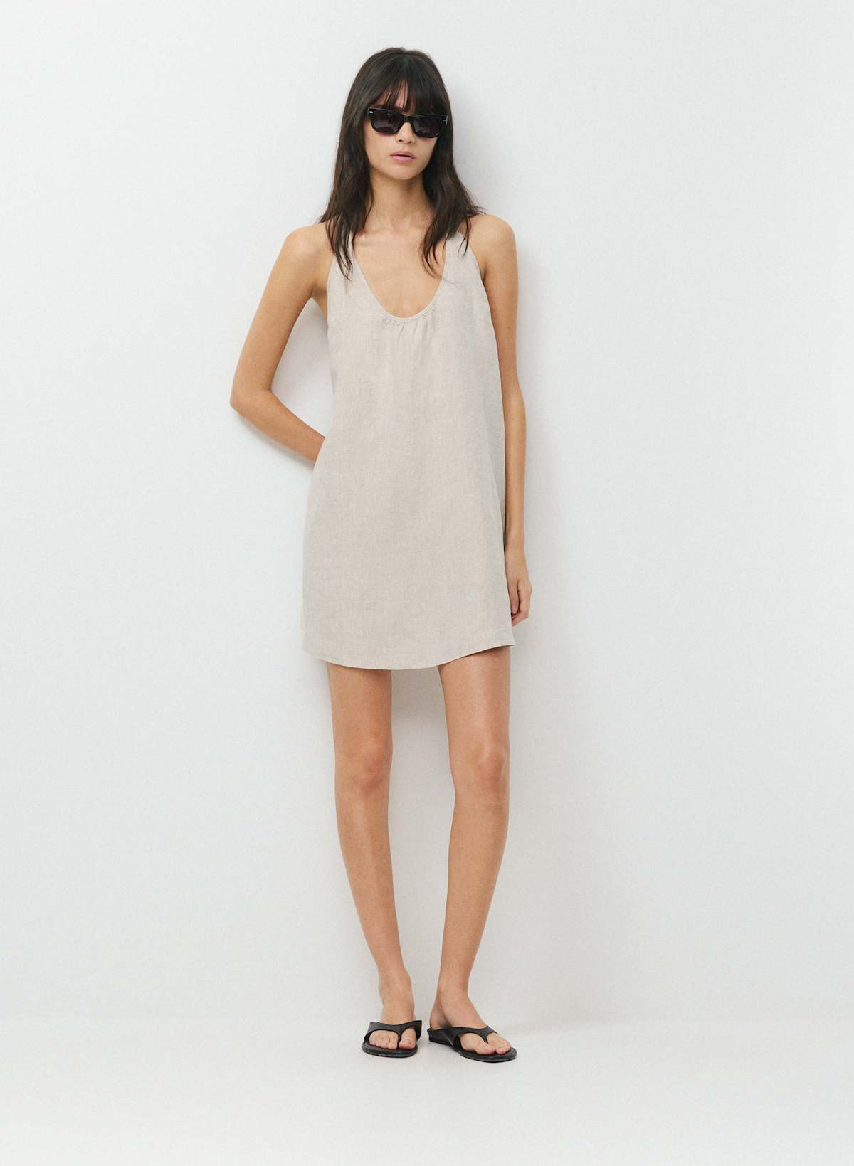 Bora Linen Halter Dress