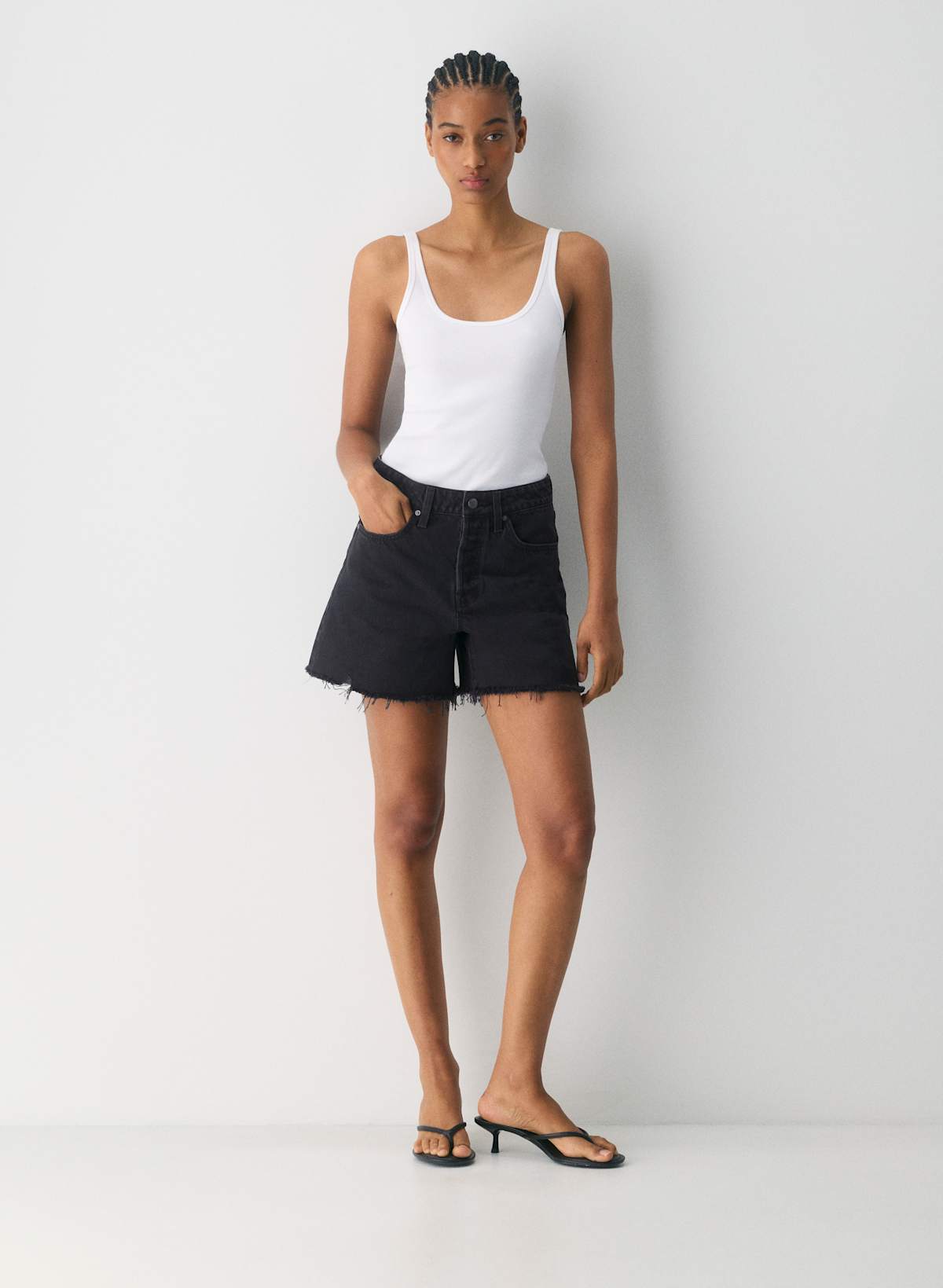 Denim Forum The Ex-Boyfriend Hi Mid-Thigh Denim Short - Image 2