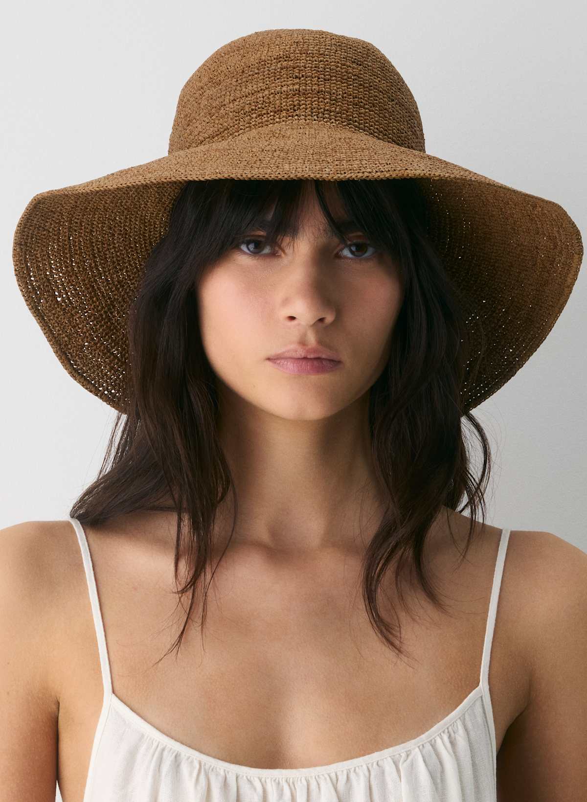 Sunbeam Raffia Medium-Brim Hat