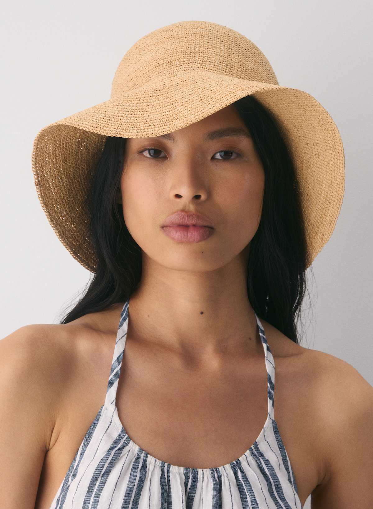Sunbeam Raffia Short-Brim Hat