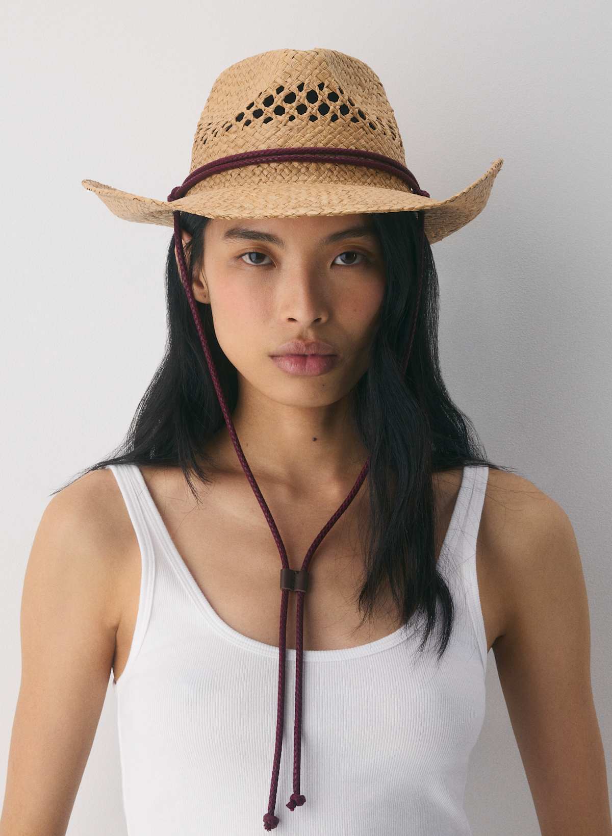Bask Raffia Strap Cowboy Hat