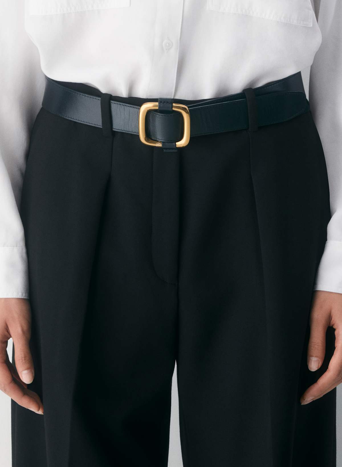 Slide Solid Brass Leather Belt