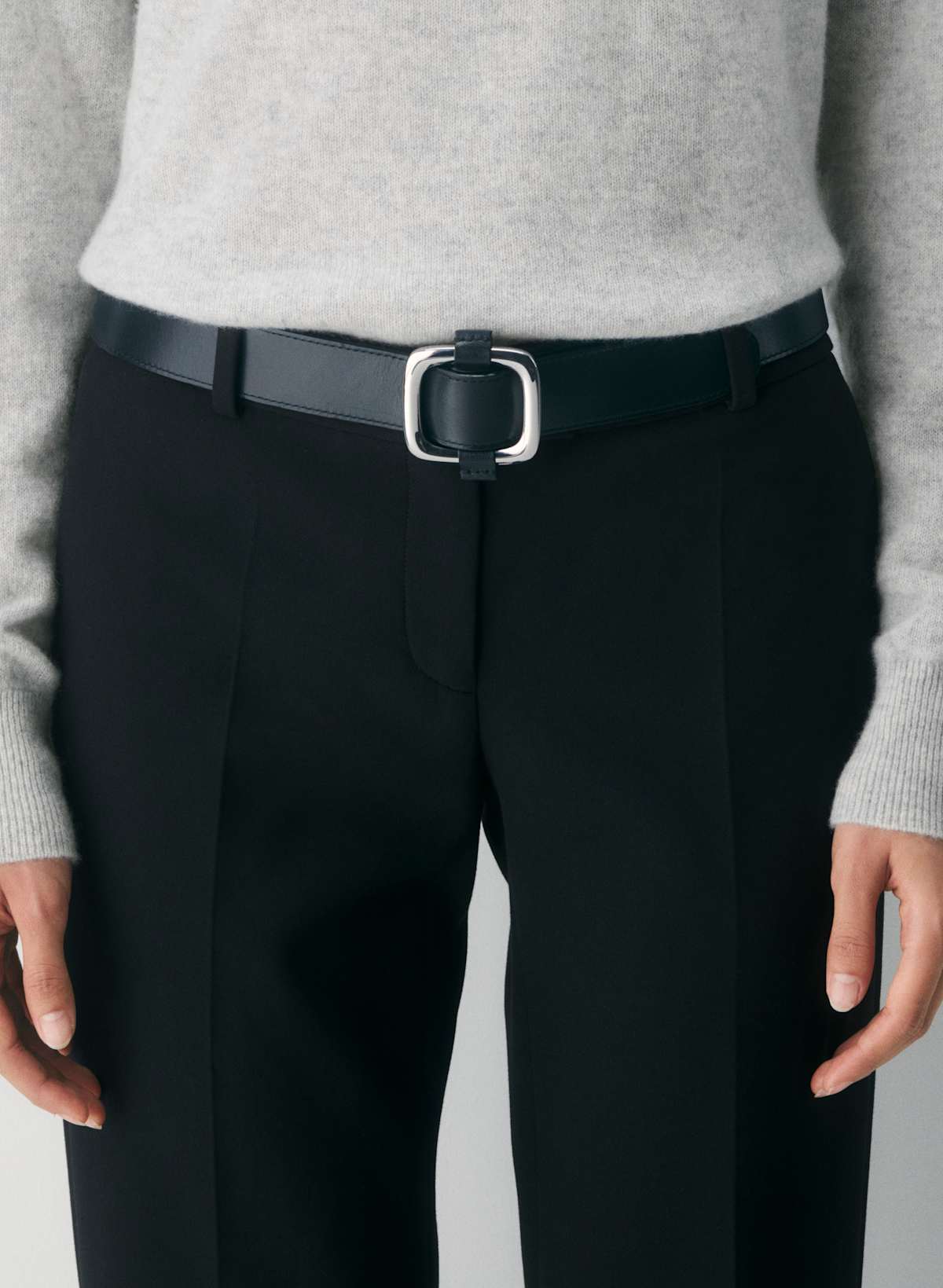 Slide Solid Brass Leather Belt - Image 2