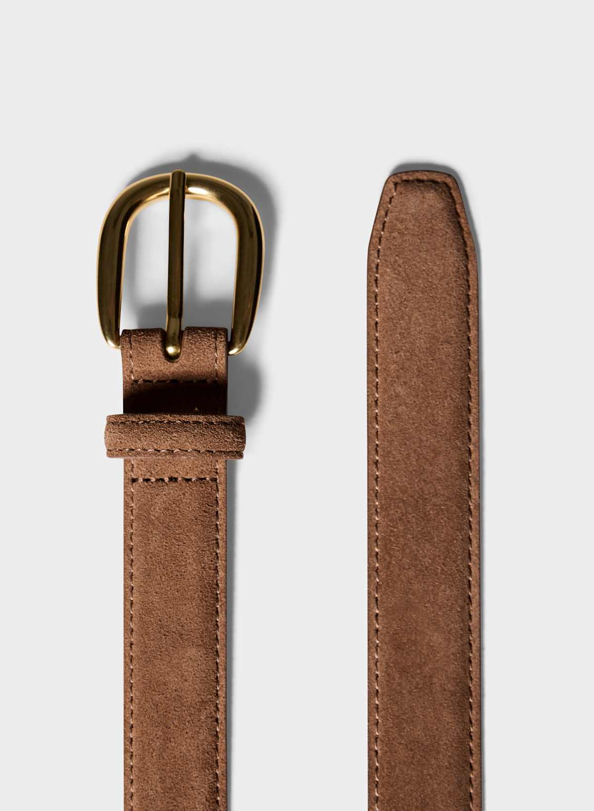 Dominion Solid Brass Suede Belt - Image 3